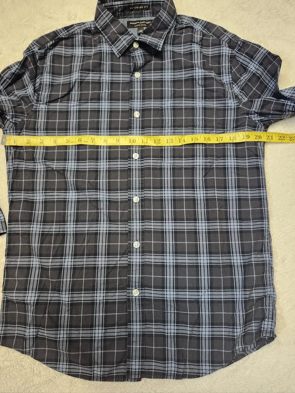 • Banana Republic Men's Long Sleeve Button Up Plaid Shirt Size Medium Multicolor